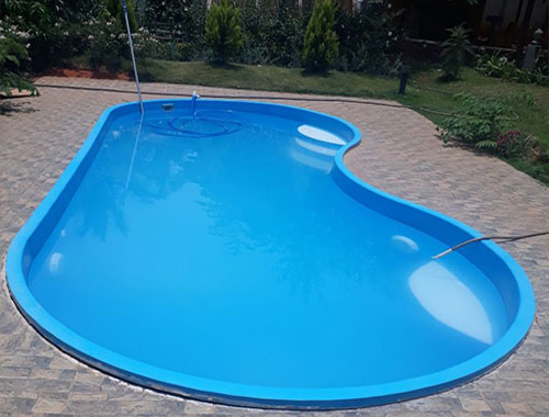 Fiberglass Bean Shaped Swimming Pool Manufacturer in Hyderabad