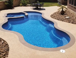 Swim Up Seating Fiberglass Swimming Pool