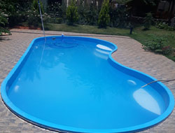 Fiberglass Bean Shape Swimming Pool Manufacturer in Hyderabad